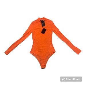Orange Mesh bodysuit size S